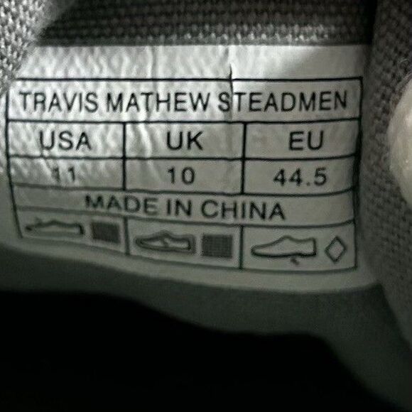 Travis Mathew Steadmen Mens Size 11 Gray Canvas Golf Shoes Used See Pictures - Picture 15 of 15